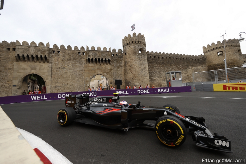 Jenson Button on track.