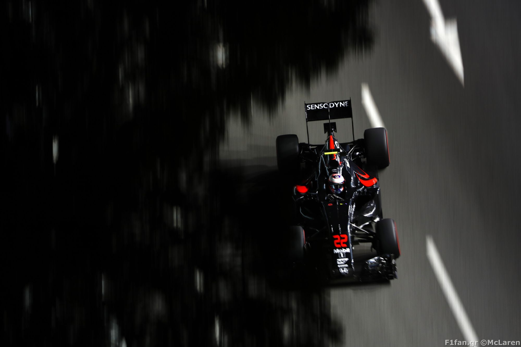 Jenson Button on track.
