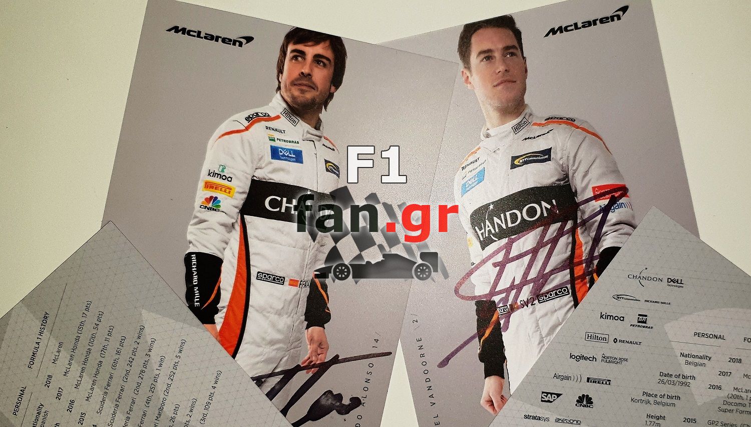 McLaren signed cards – F1fan.gr 2