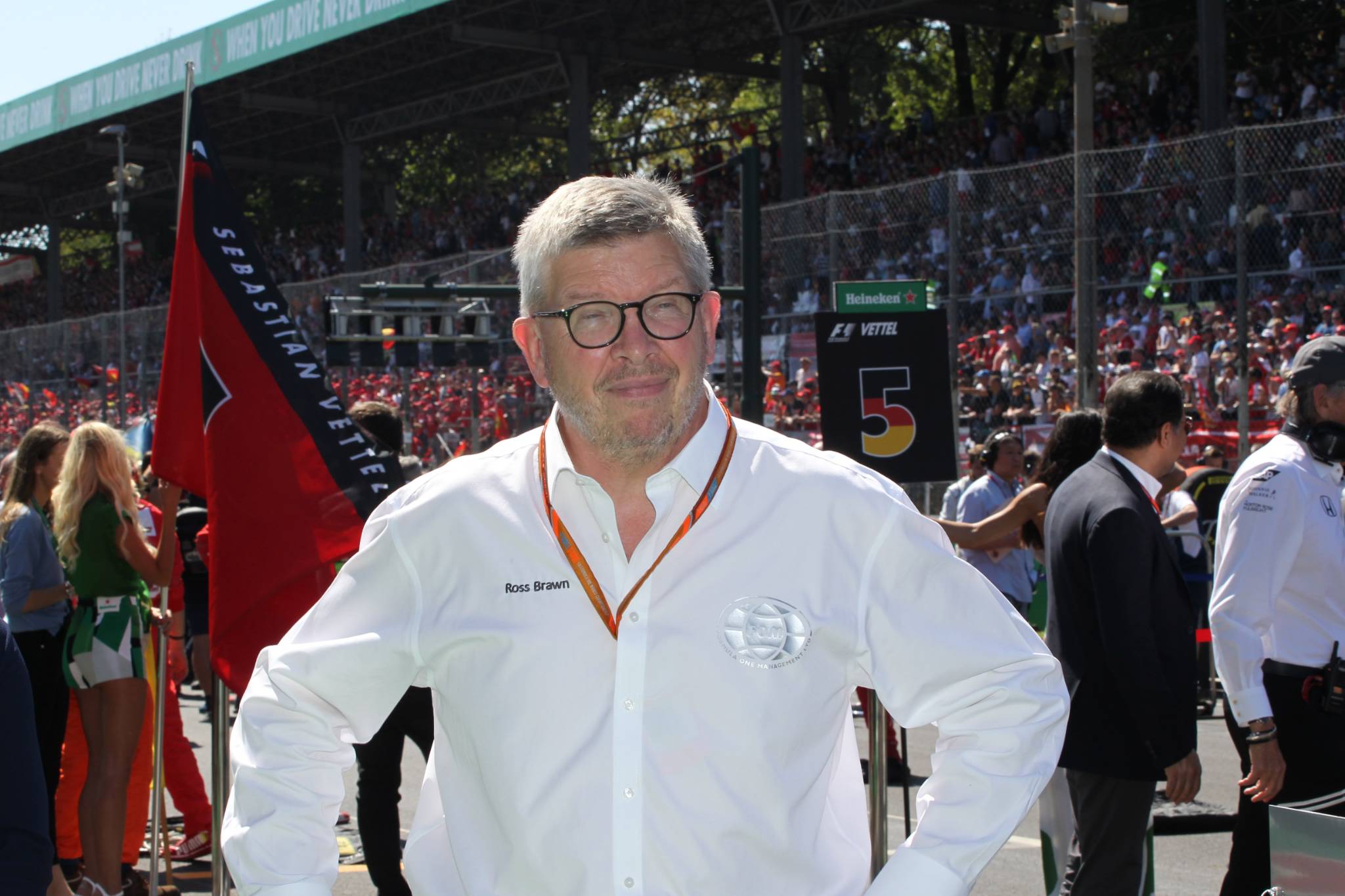 03.09.2017- Race, starting grid Ross Brawn (GBR) Formula One Managing Director of Motorsports