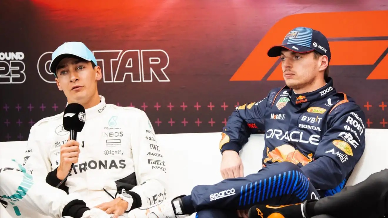 Max Verstappen και George Russell